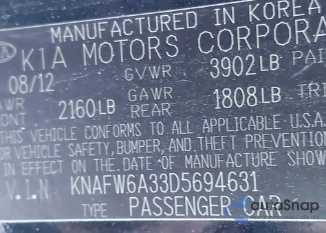 2013 Kia Forte Koup Sx z USA, uszkodzony, nr VIN KNAFW6A33D5694631